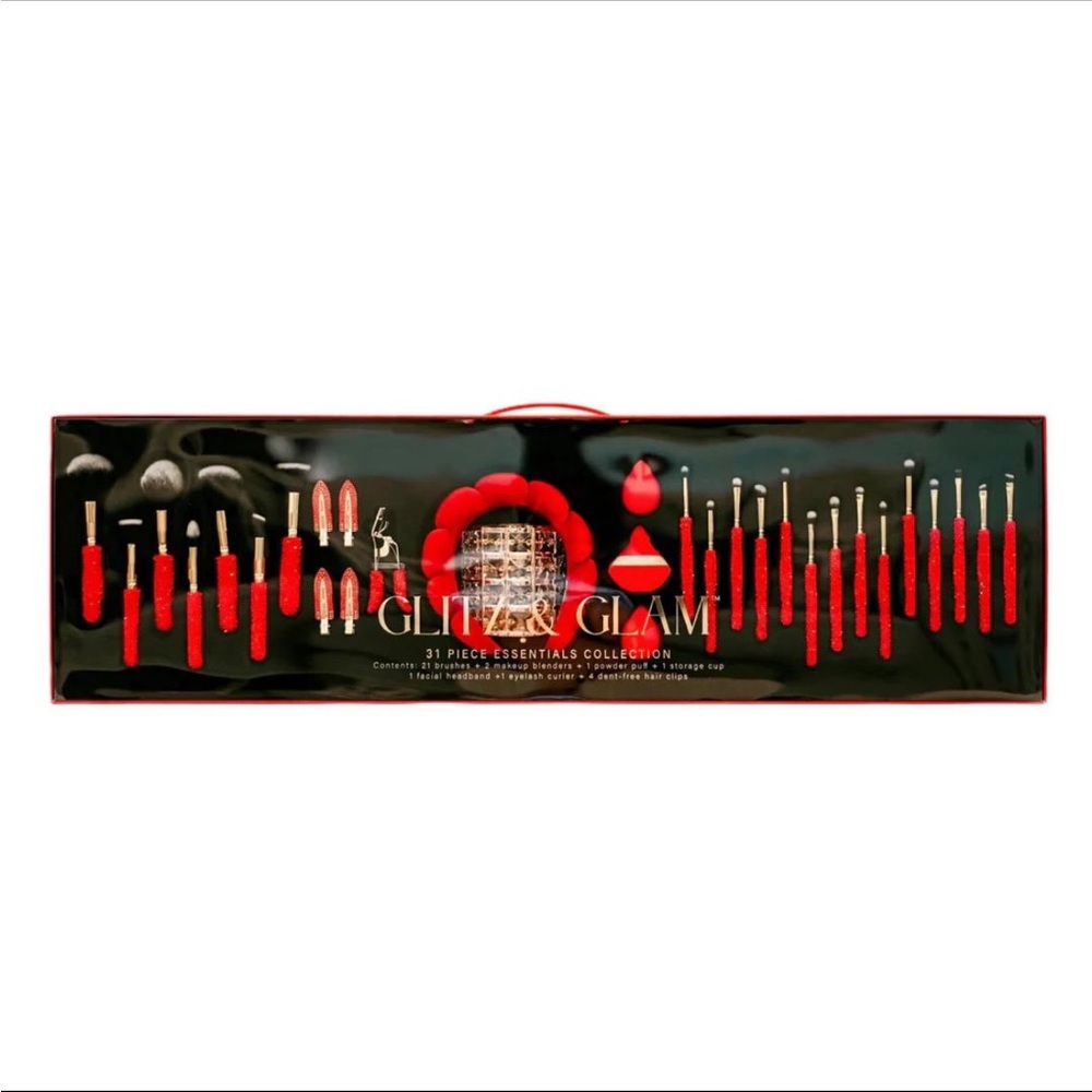 Glitz and Glam VIRAL Red Rhinestone Makeup brush set